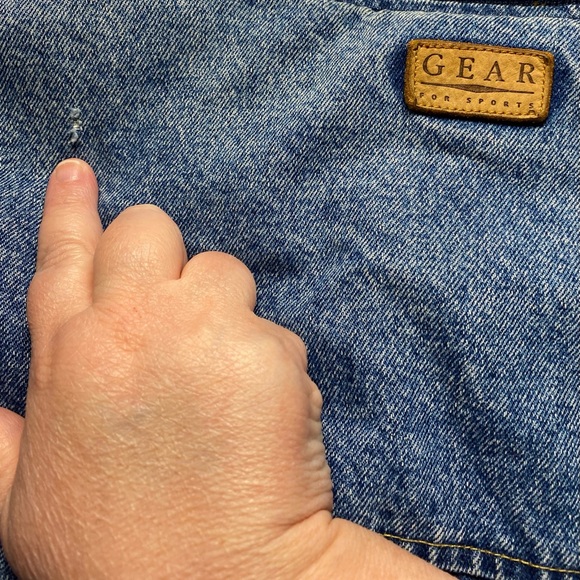 Vintage Gear for Sports Isuzu Denim Varsity Bomber Snap Jacket 90s Men's XL - Picture 12 of 16